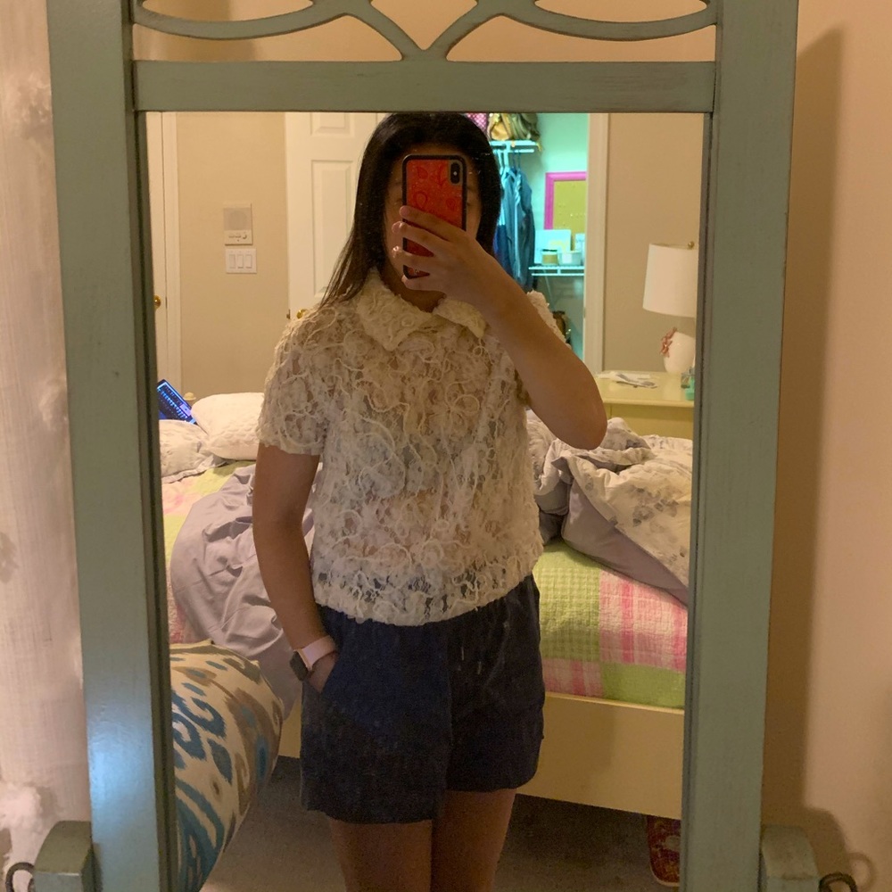 Zara floral blouse
